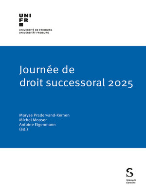 cover image of Journée de droit successoral 2025